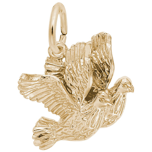 Turtle Doves Wedding Charm - Symbol of Love & Unity Gift 3439