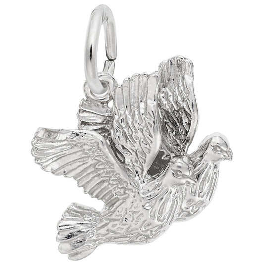 Turtle Doves Wedding Charm - Symbol of Love & Unity Gift 3439