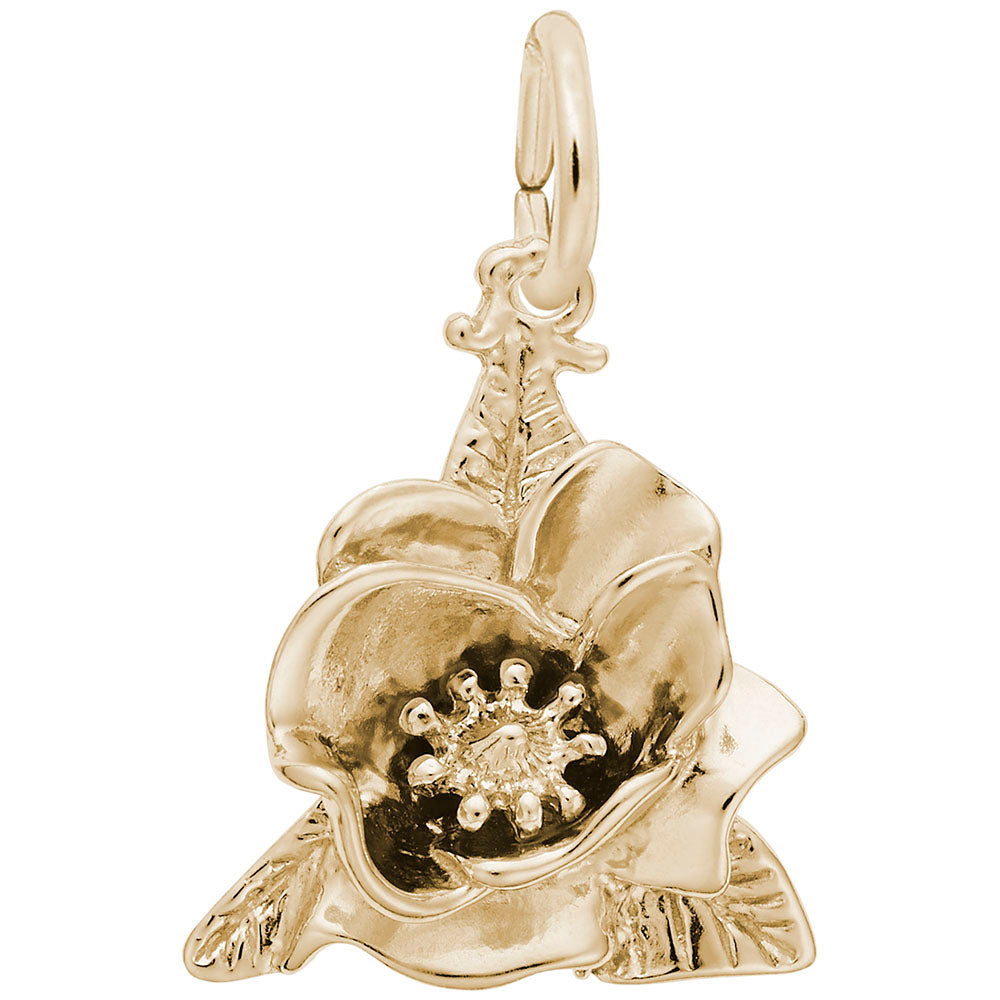 Mississippi Magnolia Flower Charm - Travel Souvenir Jewelry 3447