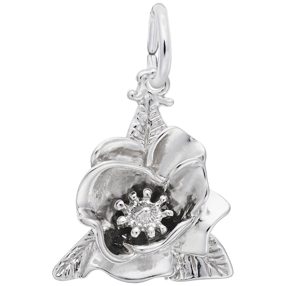 Mississippi Magnolia Flower Charm - Travel Souvenir Jewelry 3447