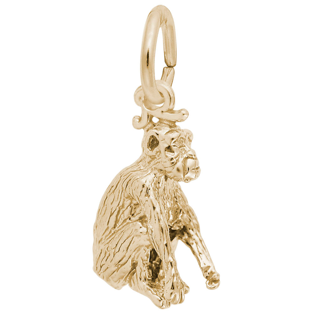 Charming Chimpanzee Pendant - Unique Zoo Animal Jewelry Gift 3457