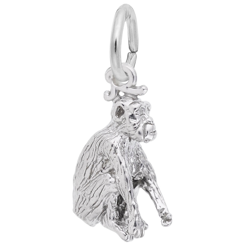 Charming Chimpanzee Pendant - Unique Zoo Animal Jewelry Gift 3457