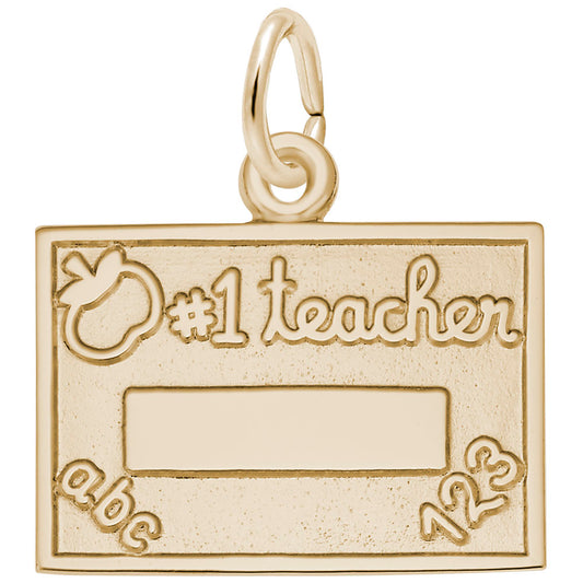 Personalized Number One Teacher Charm - Perfect Gift for Educators 3461