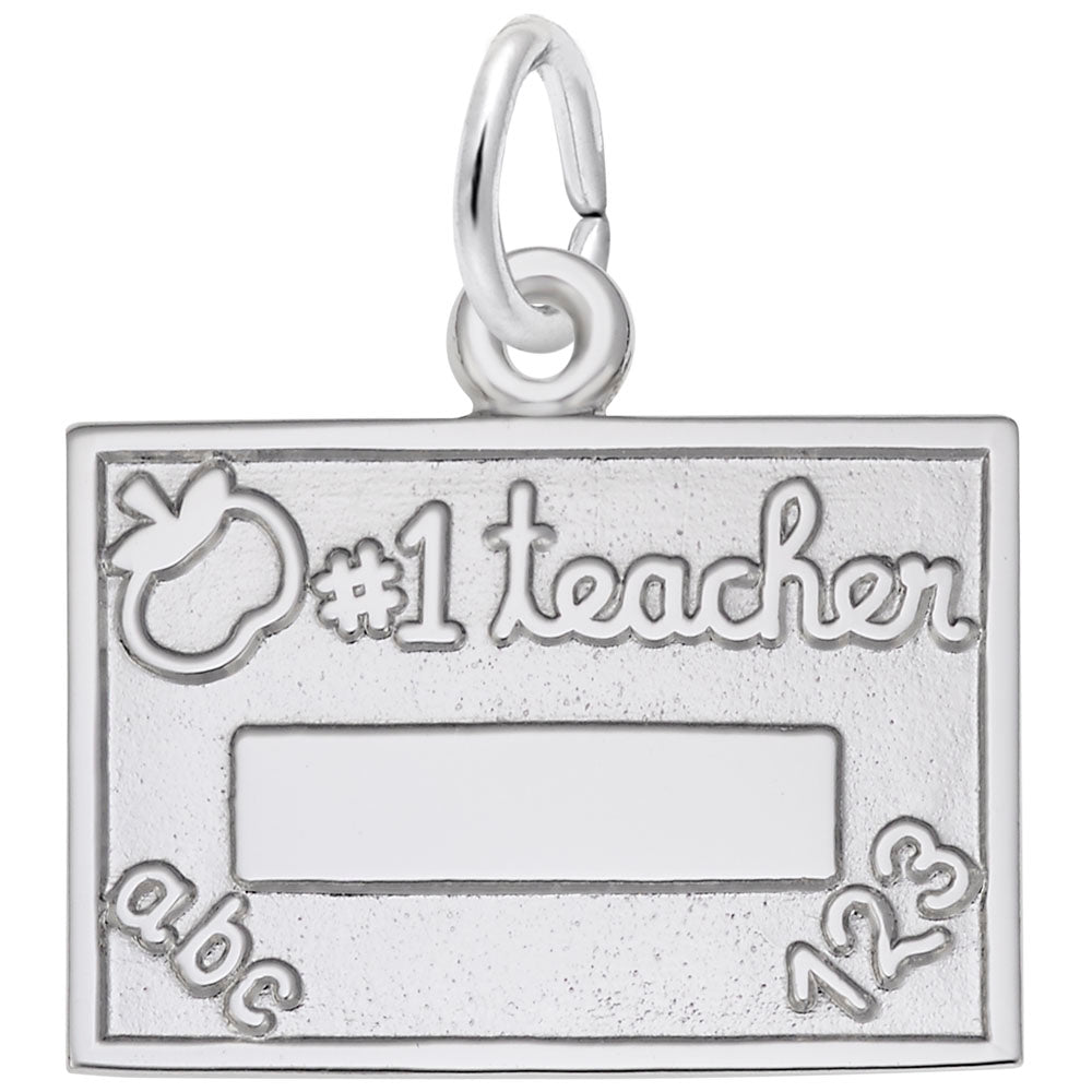 Personalized Number One Teacher Charm - Perfect Gift for Educators 3461