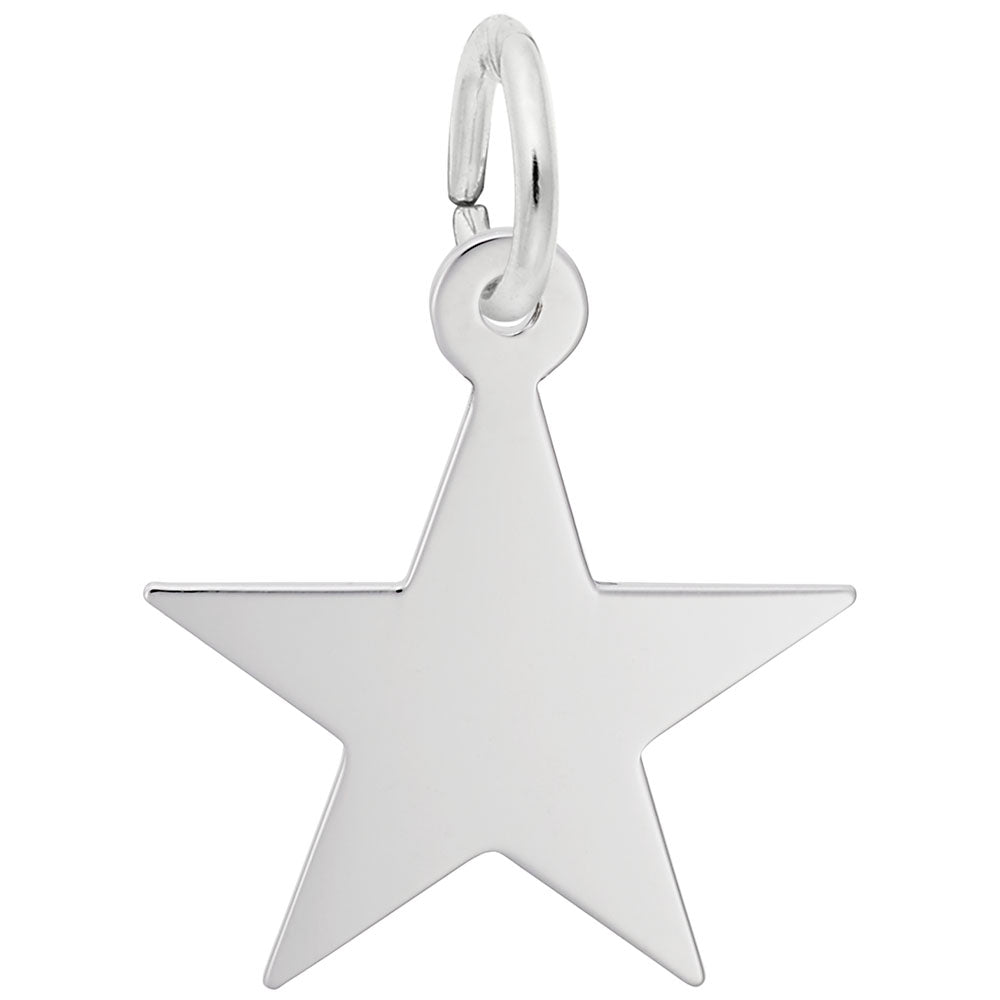 Customizable Star 35 Series Charm - Thicker Engravable Design 3484-035