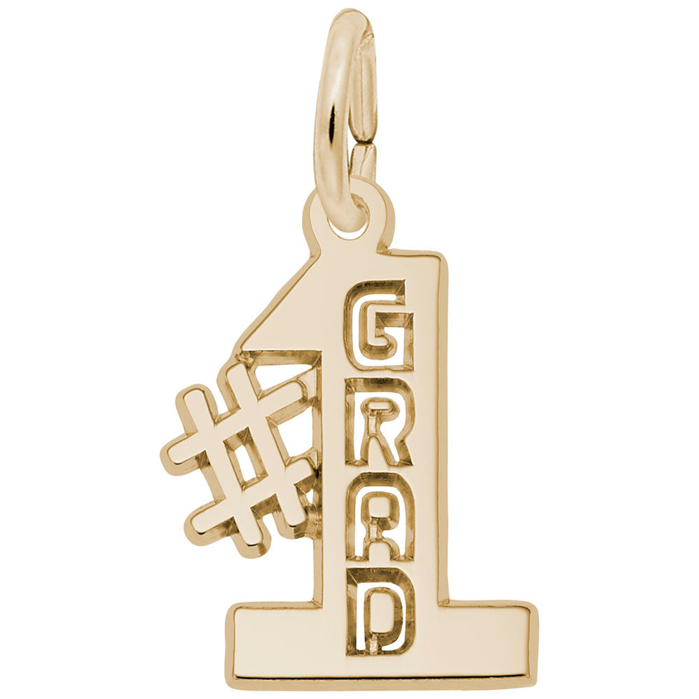 Number One Grad Charm - Celebrate Graduation with Style & Pride 3486