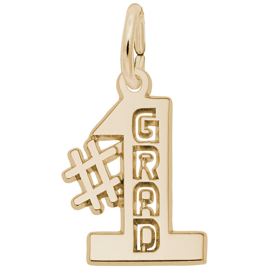 Number One Grad Charm - Celebrate Graduation with Style & Pride 3486