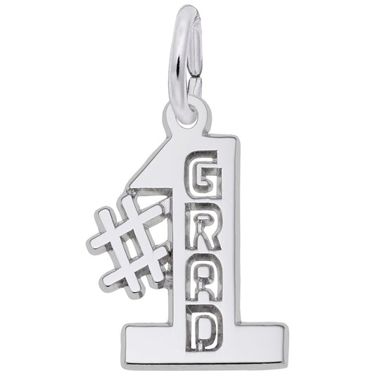 Number One Grad Charm - Celebrate Graduation with Style & Pride 3486