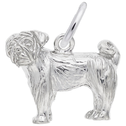 Adorable Pug Dog Charm - Perfect Gift for Pet Lovers & Collectors 3490