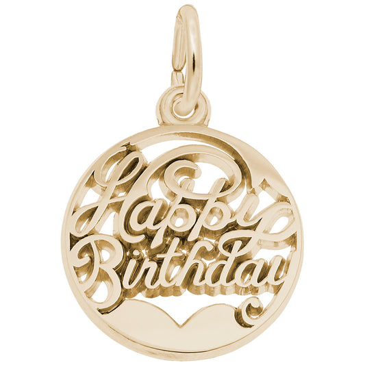 Happy Birthday Open Disc Charm - Celebrate Special Moments 3499