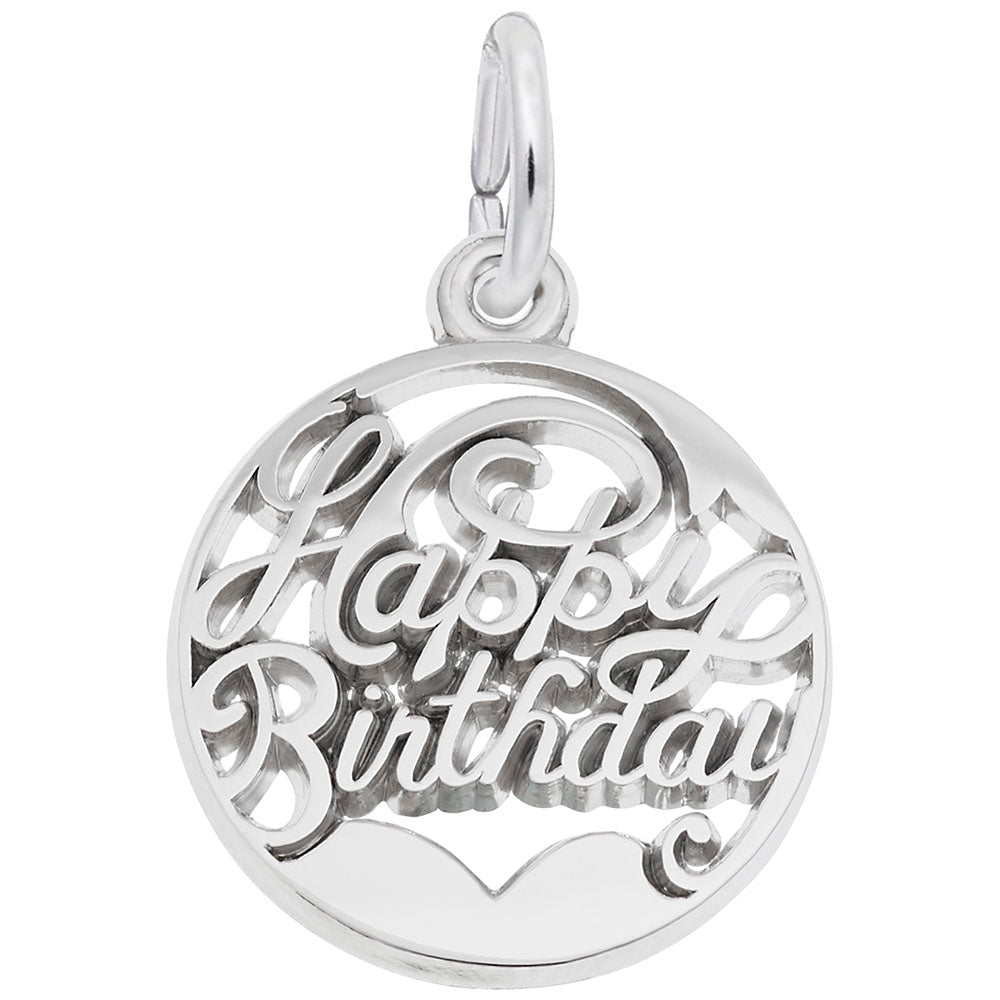 Happy Birthday Open Disc Charm - Celebrate Special Moments 3499