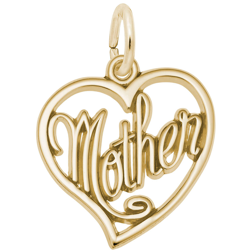 Mother Open Heart Charm - Elegant Jewelry for Moms & Babies 3500