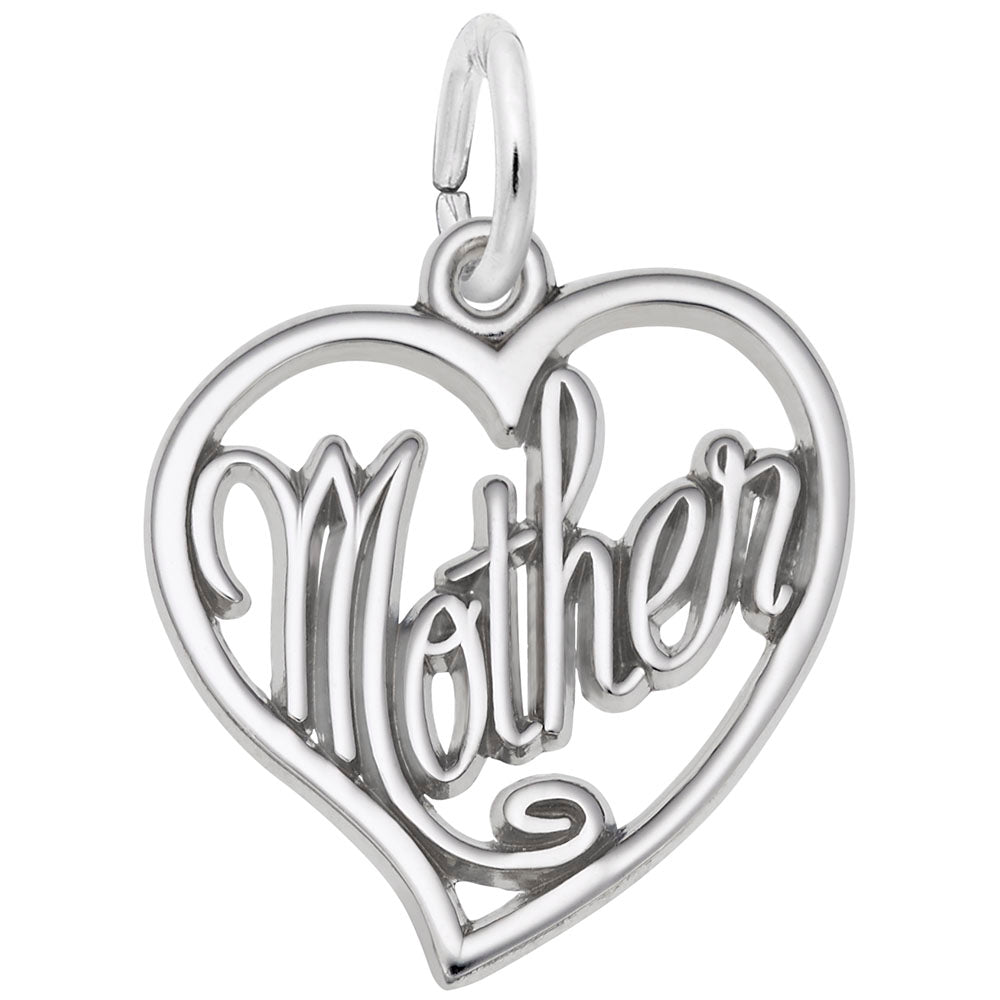 Mother Open Heart Charm - Elegant Jewelry for Moms & Babies 3500