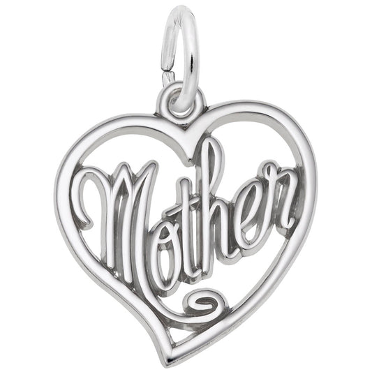 Mother Open Heart Charm - Elegant Jewelry for Moms & Babies 3500