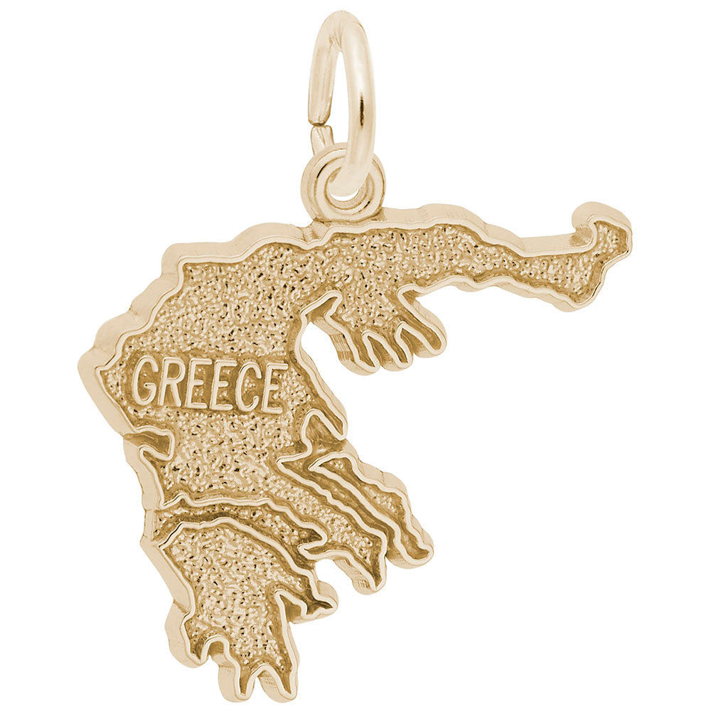 Greece Map Charm - Travel Souvenir Jewelry for Adventurers 3514