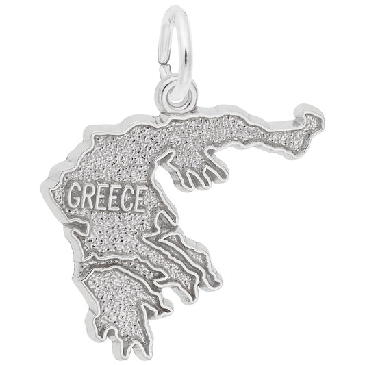 Greece Map Charm - Travel Souvenir Jewelry for Adventurers 3514