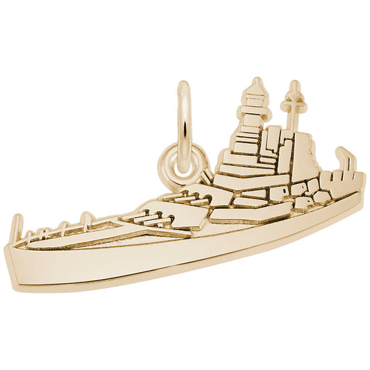 USS North Carolina Ship Charm - Nautical Jewelry for Collectors 3520