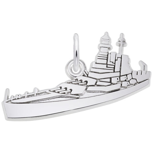 USS North Carolina Ship Charm - Nautical Jewelry for Collectors 3520