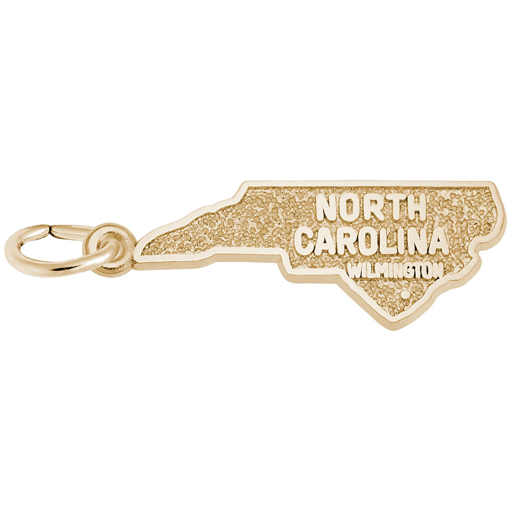 Wilmington NC Map Charm - Travel Souvenir Jewelry for Adventurers 3523
