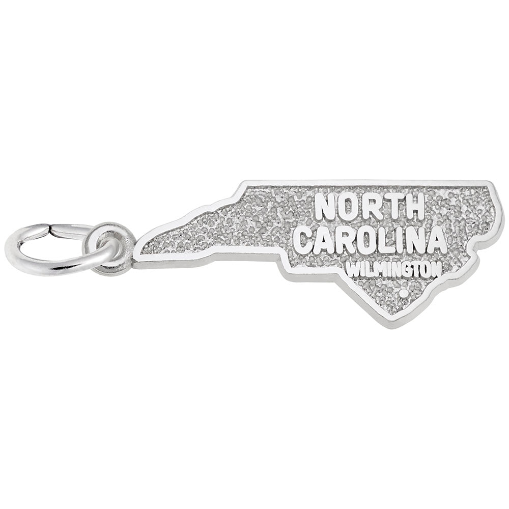 Wilmington NC Map Charm - Travel Souvenir Jewelry for Adventurers 3523