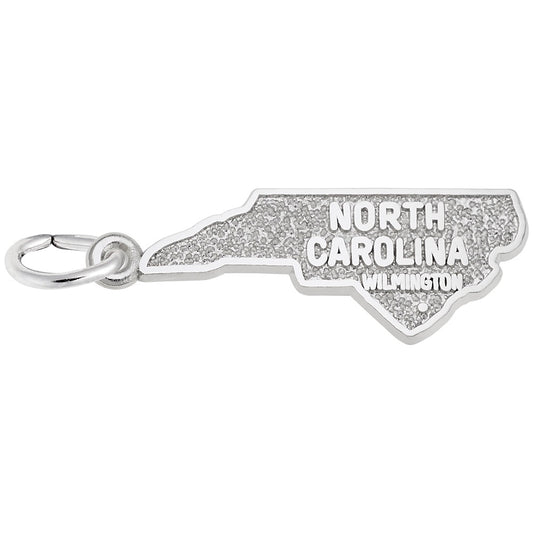 Wilmington NC Map Charm - Travel Souvenir Jewelry for Adventurers 3523