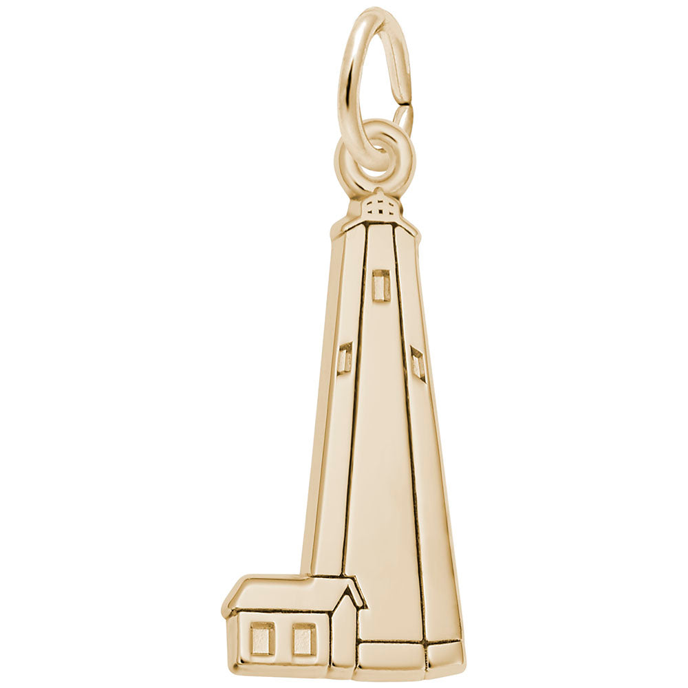 Bald Head Lighthouse Charm - Nautical Jewelry for Sea Lovers 3526