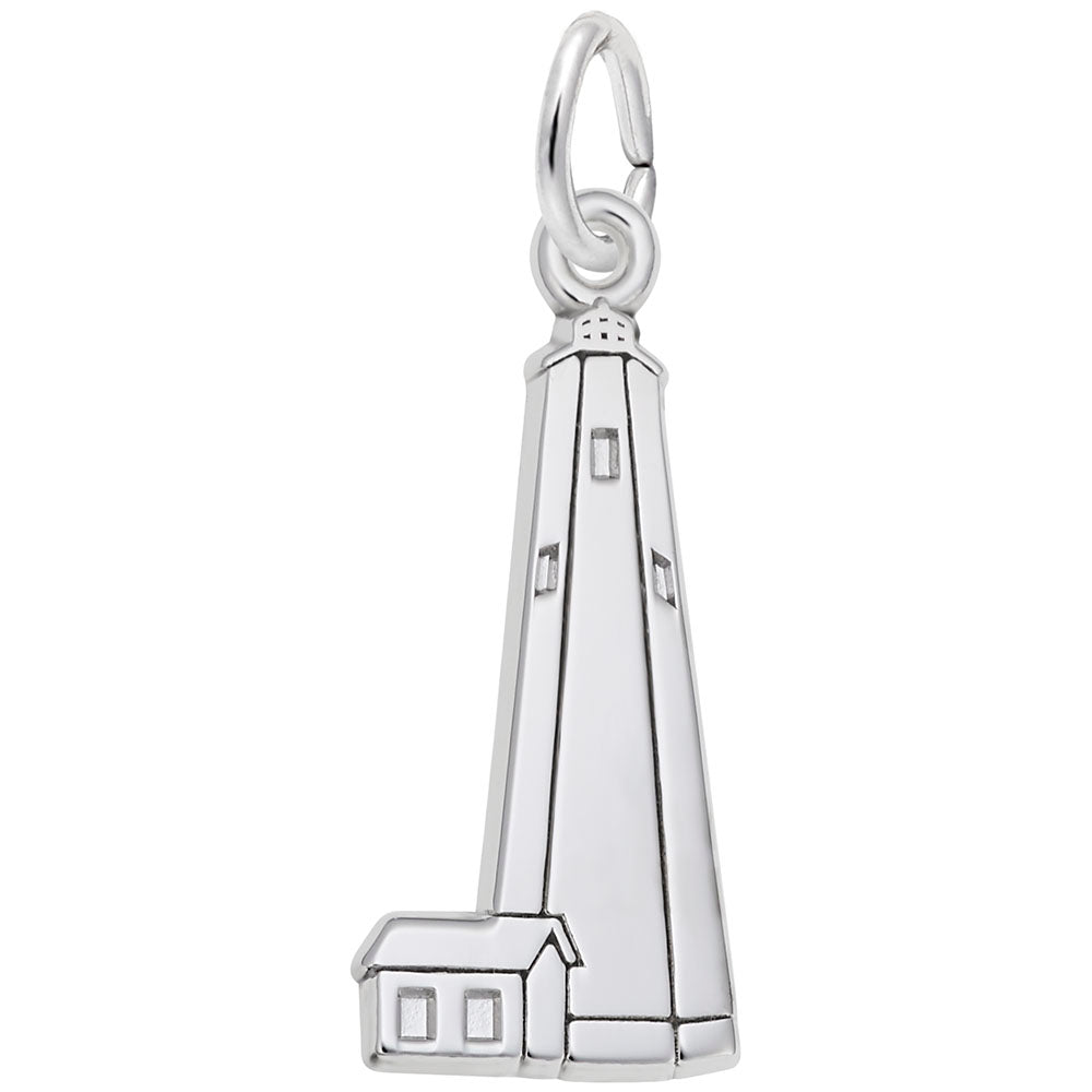 Bald Head Lighthouse Charm - Nautical Jewelry for Sea Lovers 3526