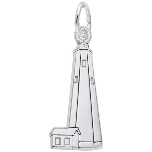 Bald Head Lighthouse Charm - Nautical Jewelry for Sea Lovers 3526
