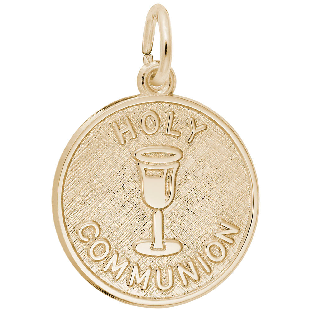 Spring Holy Communion Disc Charm - Elegant Religious Jewelry 3543