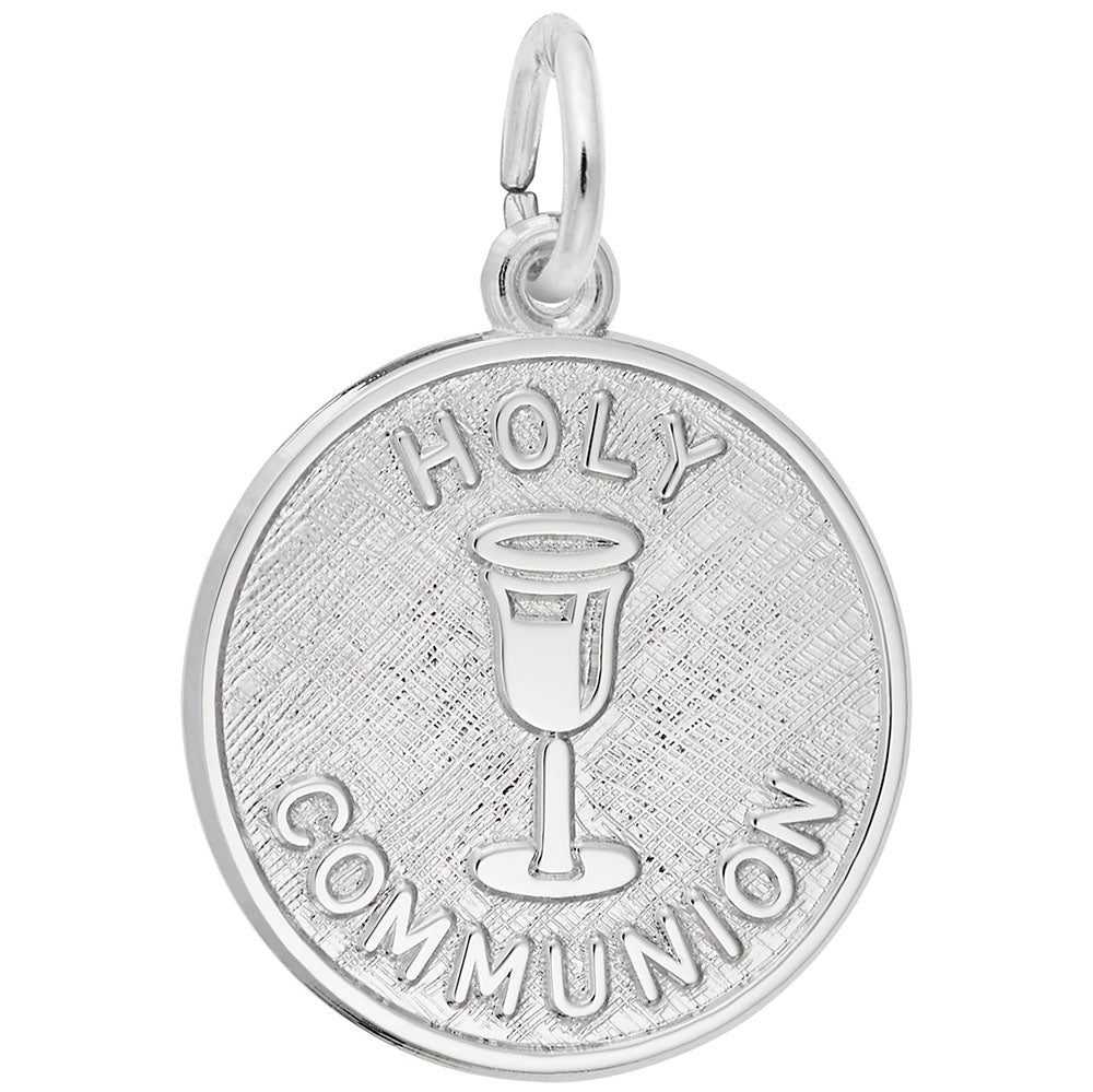 Spring Holy Communion Disc Charm - Elegant Religious Jewelry 3543