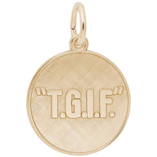 TGIF Disc Charm - Celebrate Fridays with Stylish Jewelry 3544