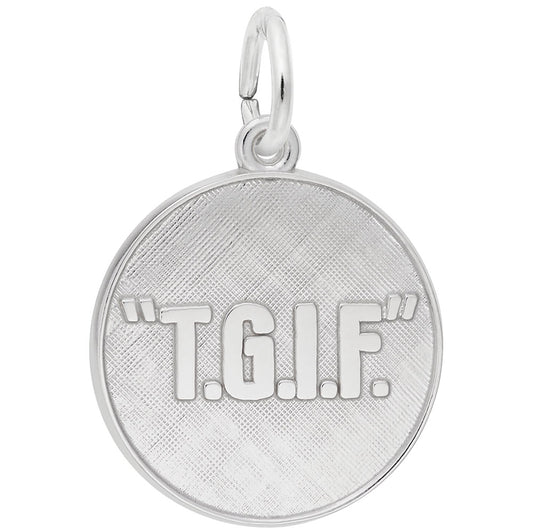 TGIF Disc Charm - Celebrate Fridays with Stylish Jewelry 3544