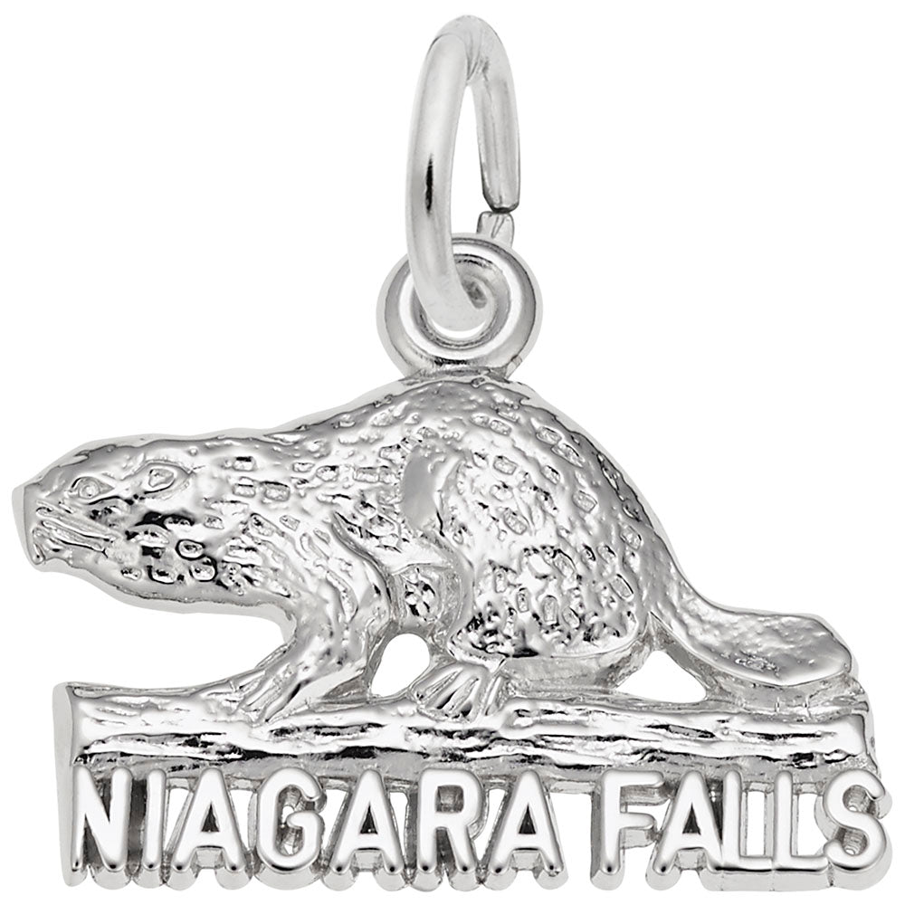 Niagara Falls Beaver Charm - Travel Souvenir Jewelry Gift 3547
