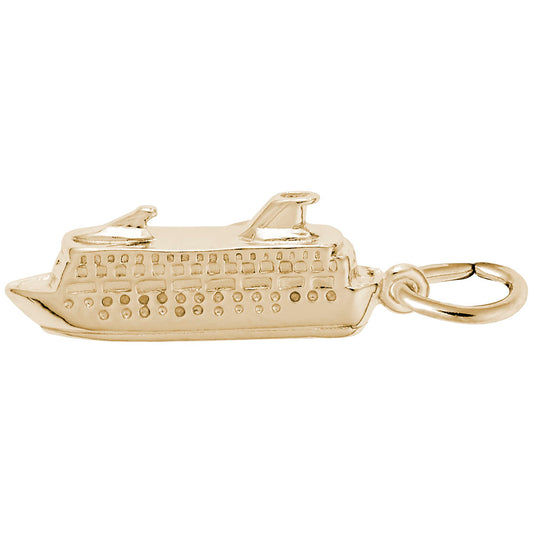 Elegant Cruise Ship Charm for Nautical Jewelry Lovers 3548