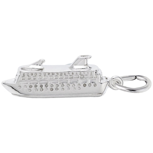 Elegant Cruise Ship Charm for Nautical Jewelry Lovers 3548