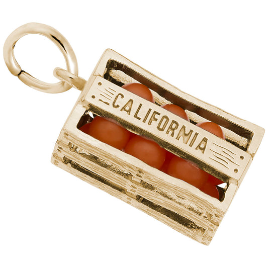 California Orange Crate Charm - Travel Souvenir Jewelry Gift 3549