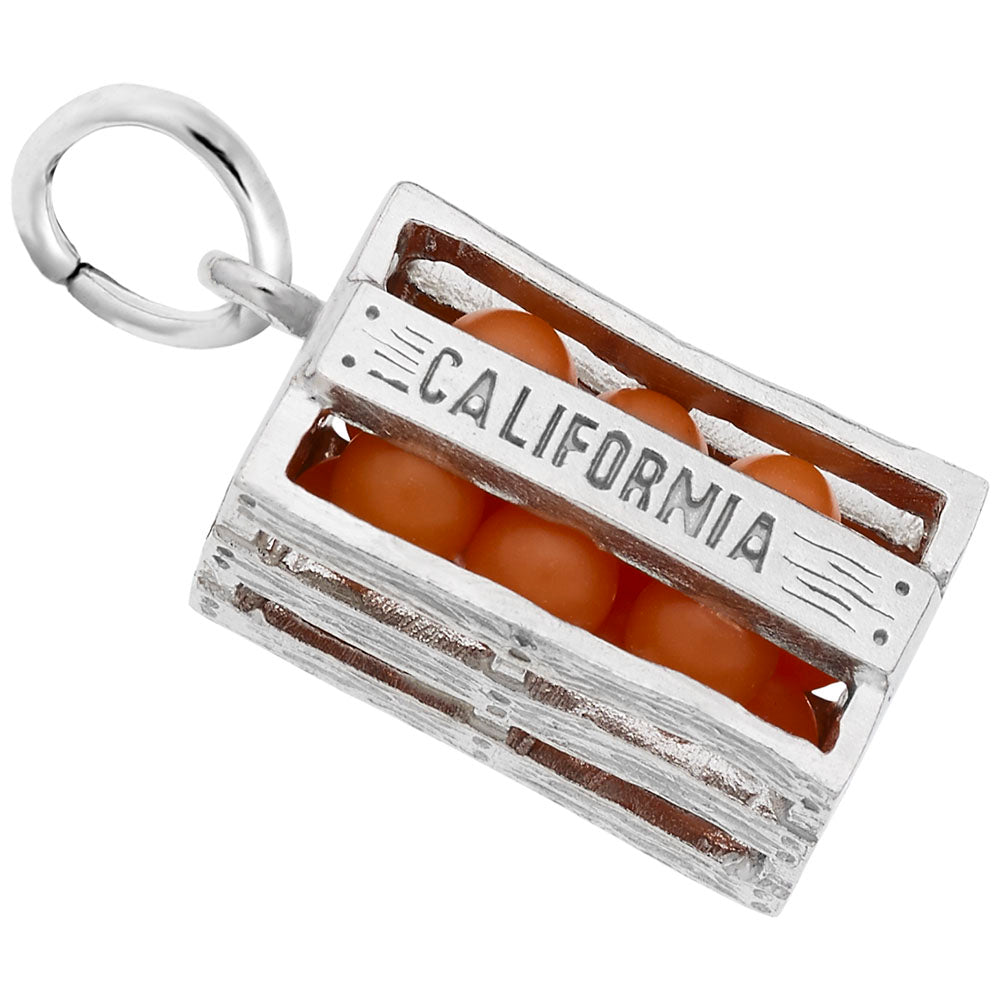 California Orange Crate Charm - Travel Souvenir Jewelry Gift 3549