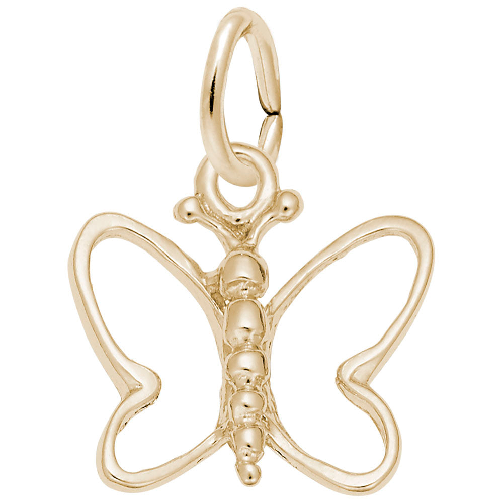 Small Open Wings Butterfly Charm for Spring Jewelry Collection 3554
