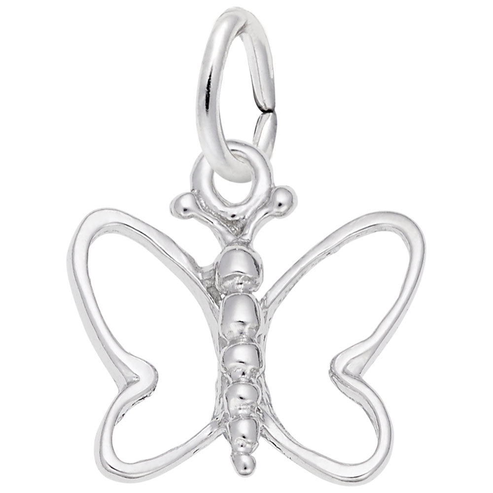 Small Open Wings Butterfly Charm for Spring Jewelry Collection 3554