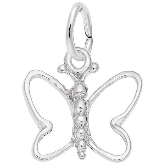 Small Open Wings Butterfly Charm for Spring Jewelry Collection 3554