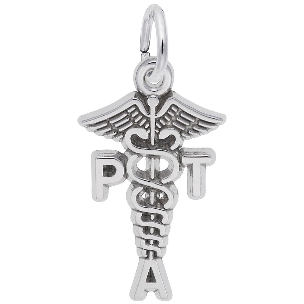 Physical Therapist Assistant Caduceus Charm for Medical Professionals 3566