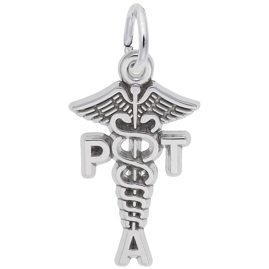 Physical Therapist Assistant Caduceus Charm for Medical Professionals 3566