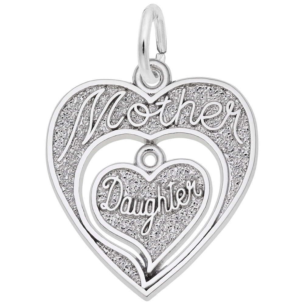 Mother-Daughter Hearts Charm - Meaningful Bonding Jewelry Gift 3567