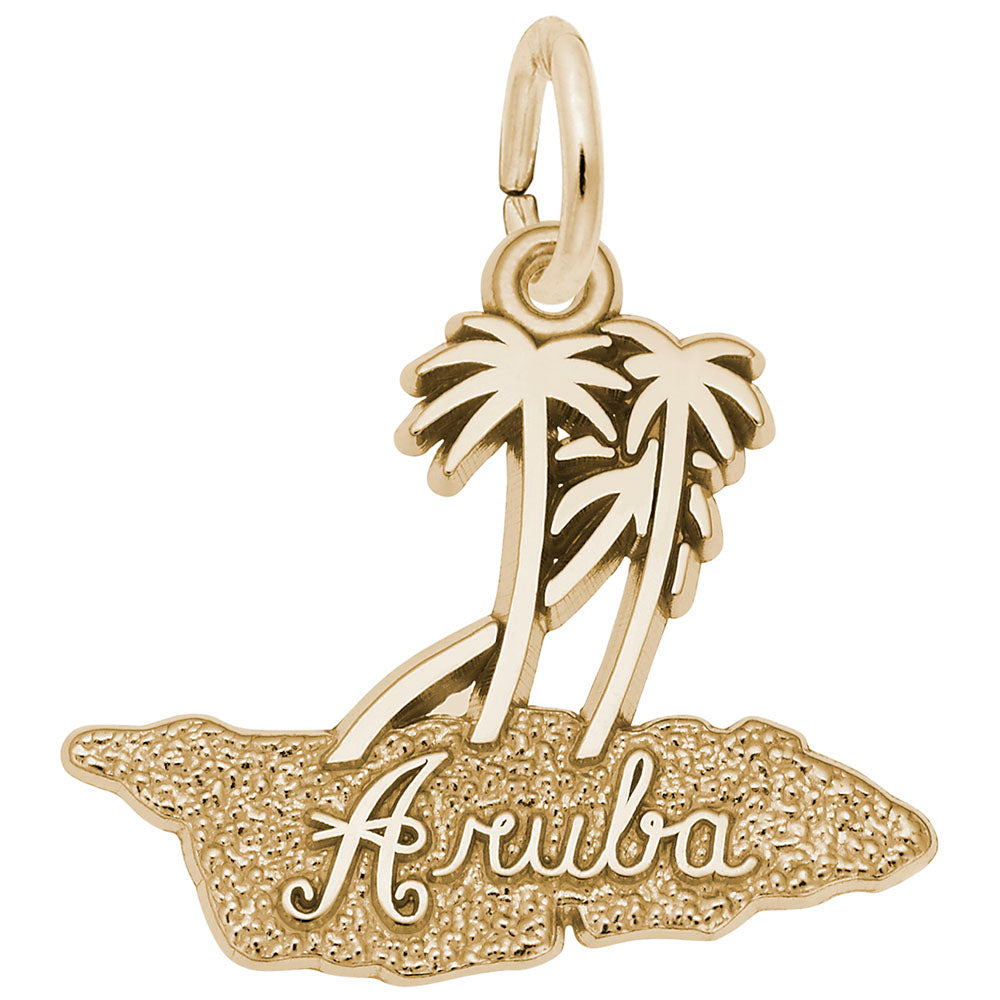 Aruba Palms Charm - Nautical Jewelry for Beach Lovers 3573