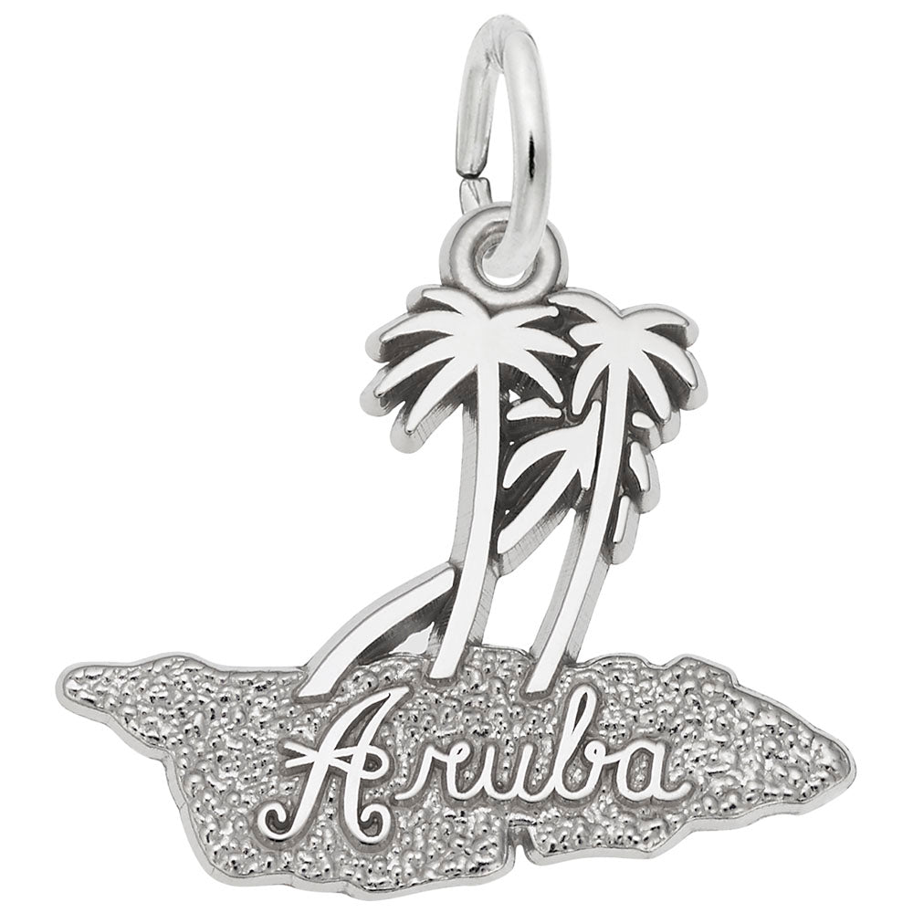 Aruba Palms Charm - Nautical Jewelry for Beach Lovers 3573