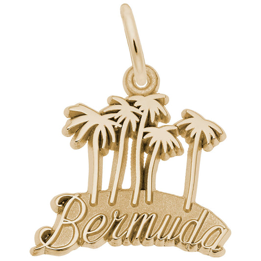 Bermuda Palms Charm - Tropical Island Jewelry for Travel Lovers 3574