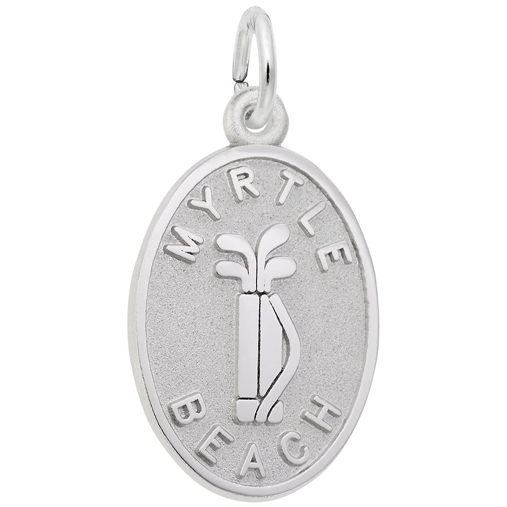 Myrtle Beach Golf Clubs Oval Disc Charm for Travel Lovers 3576