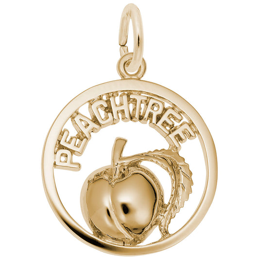 Peachtree Peach Open Disc Charm - Georgia Travel Souvenir 3590