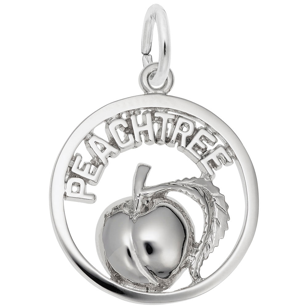 Peachtree Peach Open Disc Charm - Georgia Travel Souvenir 3590