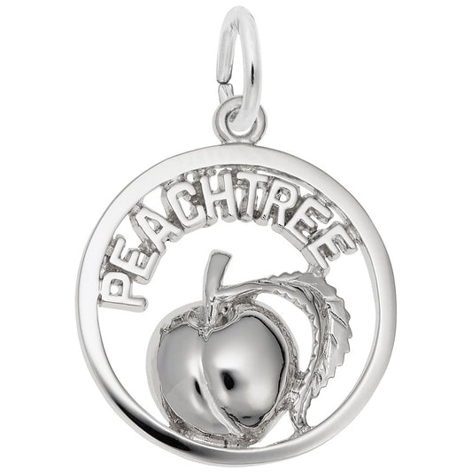 Peachtree Peach Open Disc Charm - Georgia Travel Souvenir 3590